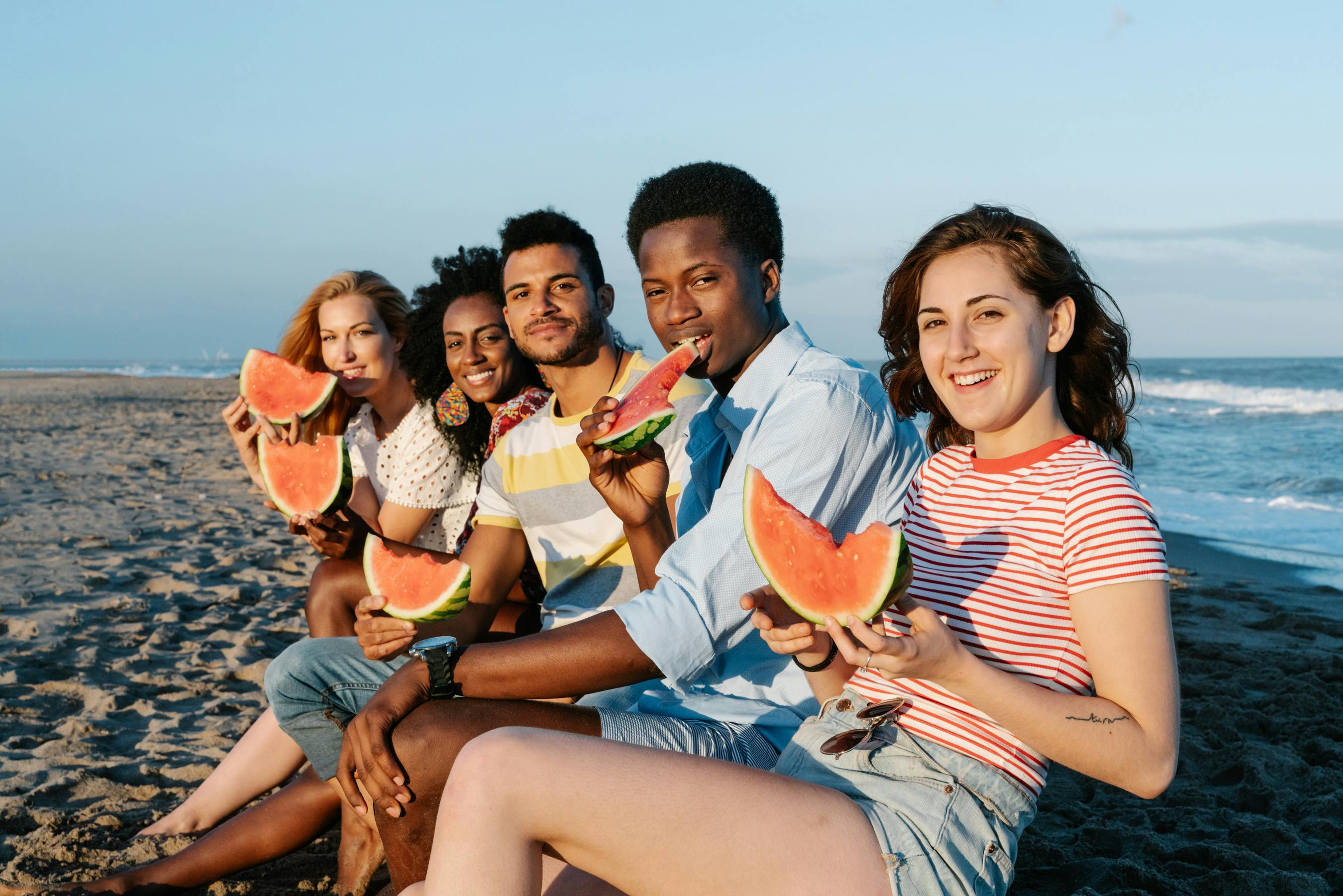 Friends on a beach
